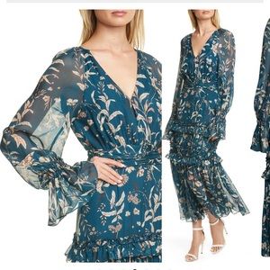 Amur Reah silk long sleeve dress